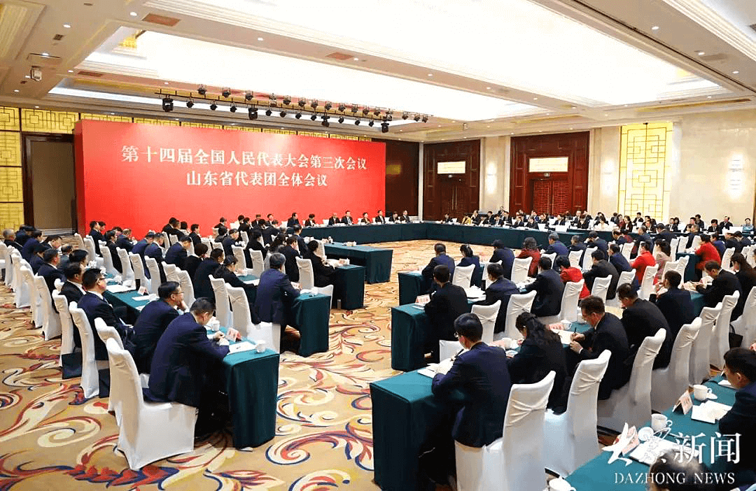山东代表团举行全体会议